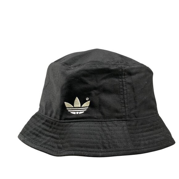 Adidas Originals Bucket Hat Unisex S/M Black Cotton Trefoil Logo - Picture 2 of 9